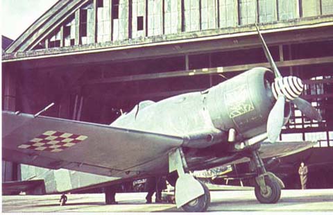 A Fiat G.50bis of the Ustaška Eskadrila in front of a hangar at Borongaj (still standing today). Credit for the photo goes out to... whoever photographed it back then :)