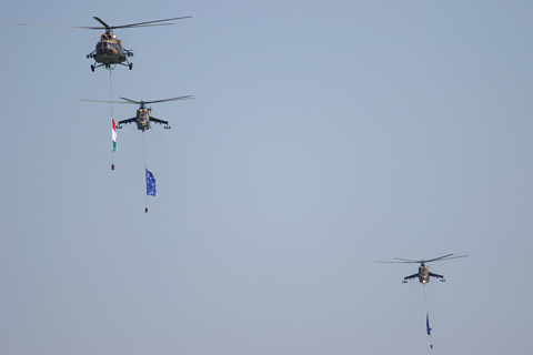 Interestingly, having checked their codes in my photo database, all the helos appear to be regular participants at other airshows in Hungary, most notably Kecskemet