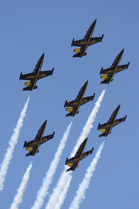 In the interlude between races (the race is composed of the Top 12, Super 8 and Final 4 runs) a number of flying displays kept the adrenaline flowing. The Breitling Jet Team, flying their beautiful L-39s, were one of the highlights